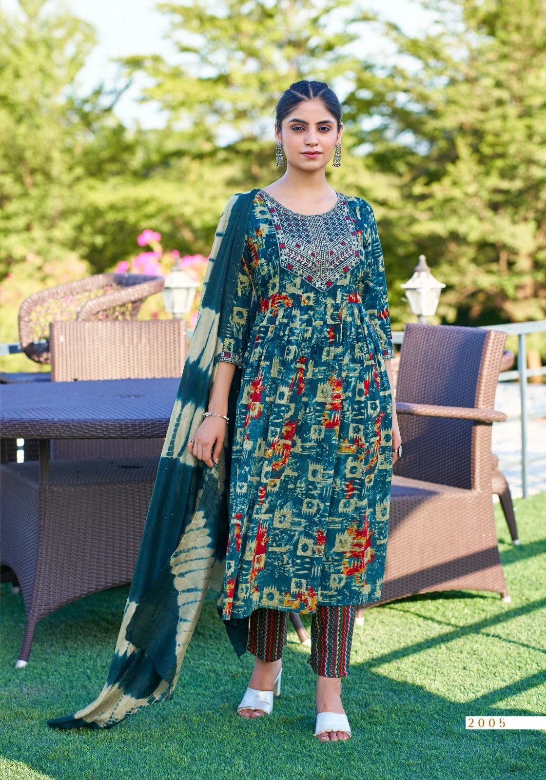 Mystic 9 Shanaya Vol 2 Premium Foil Print Wholesale Readymade Salwar Suit Catalog — Wholesale Readymade Suit, MPA wholesale from Surat - Gallery Image 4